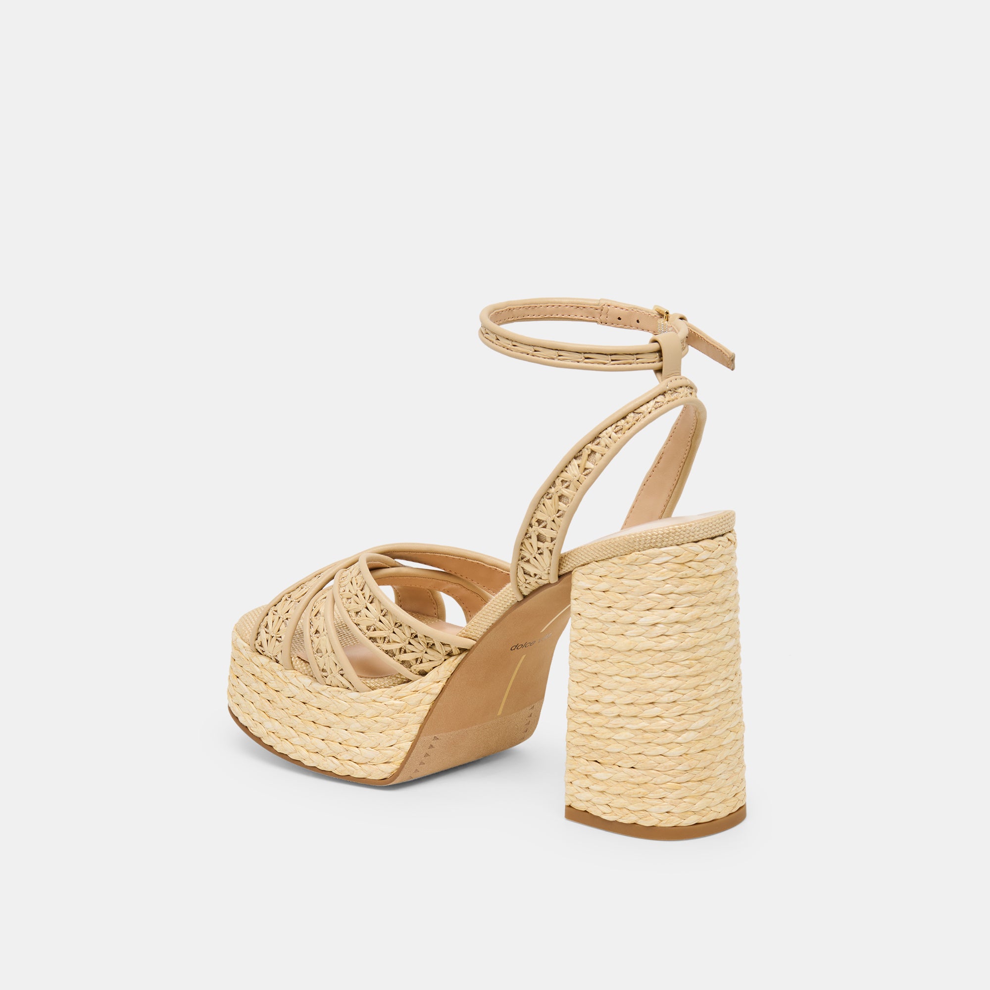 DANILA HEELS LT NATURAL CROSS HATCH RAFFIA - view 6