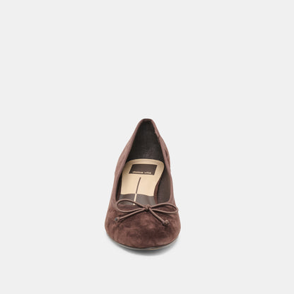DAWSEN HEELS MAHOGANY SUEDE