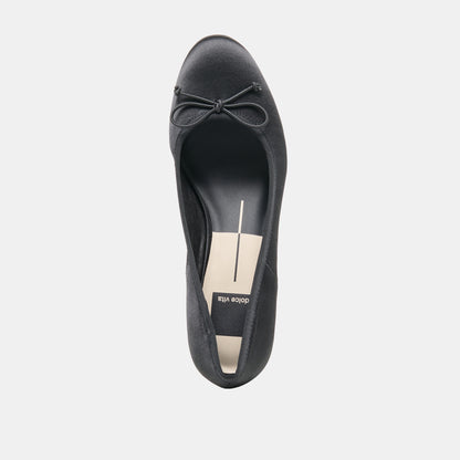 DAWSEN HEELS ONYX SATIN