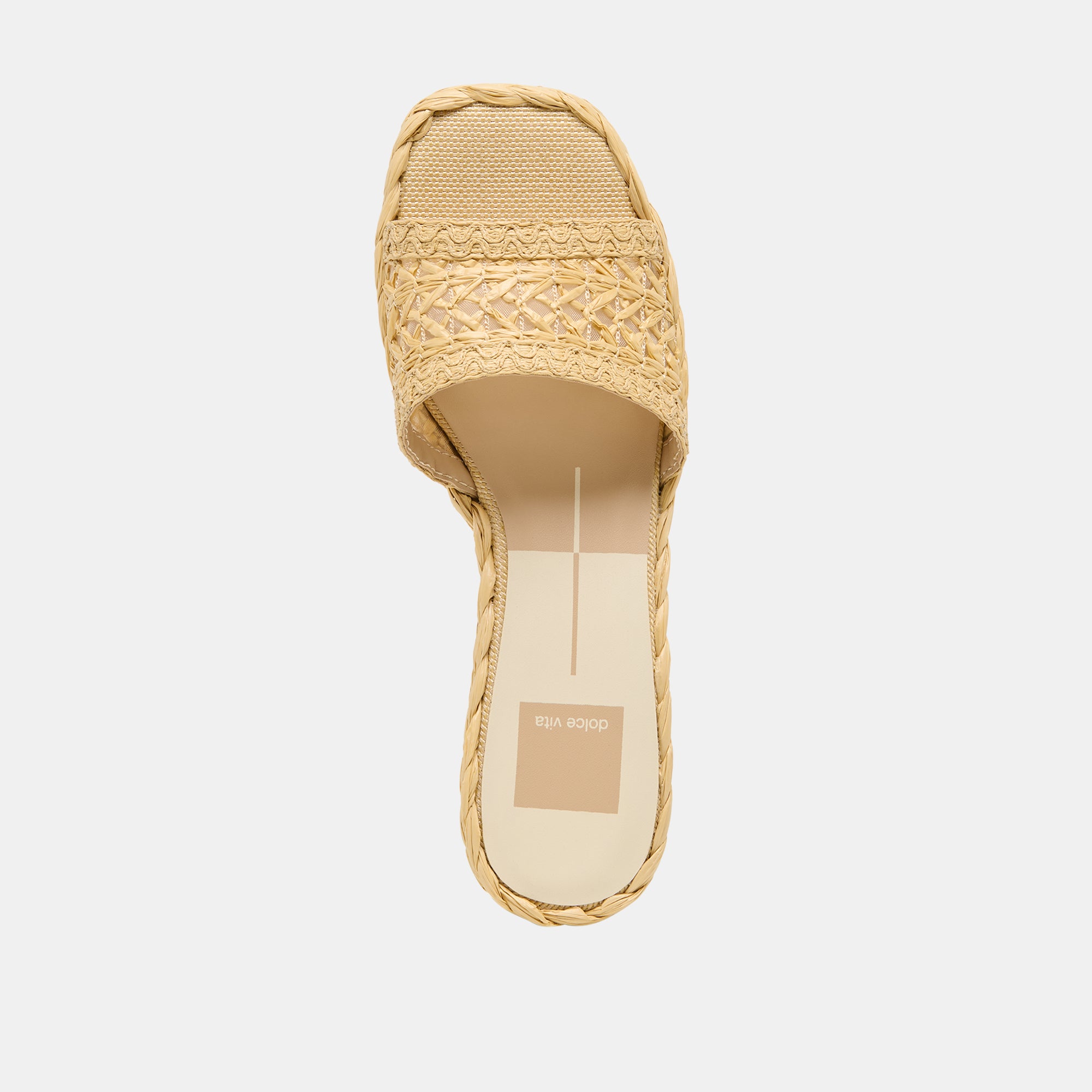 DIXI WIDE SANDALS LT NATURAL CROSS HATCH RAFFIA - view 8