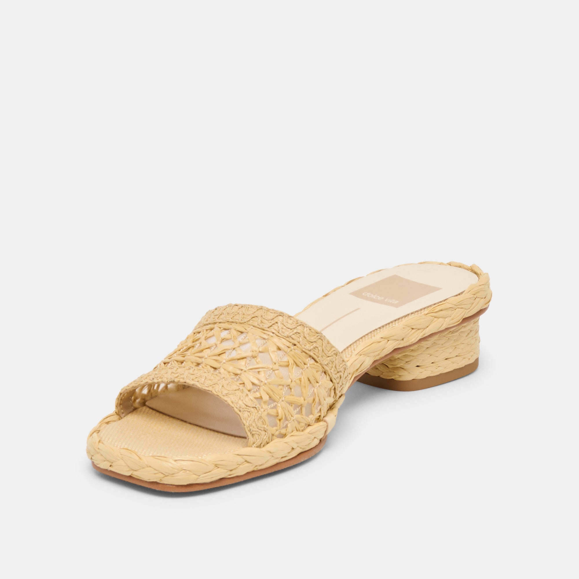 DIXI WIDE SANDALS LT NATURAL CROSS HATCH RAFFIA - view 4