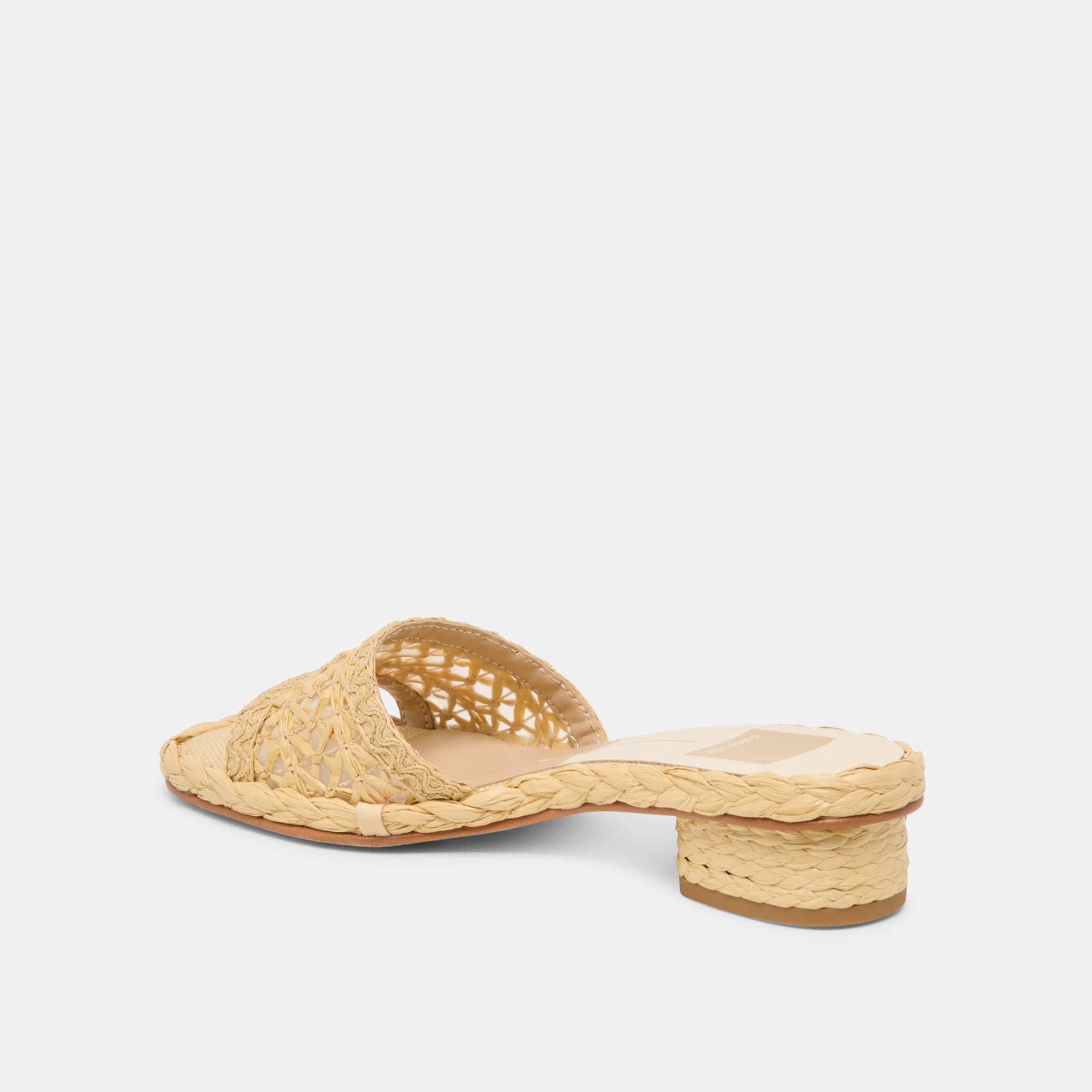 DIXI WIDE SANDALS LT NATURAL CROSS HATCH RAFFIA - view 5