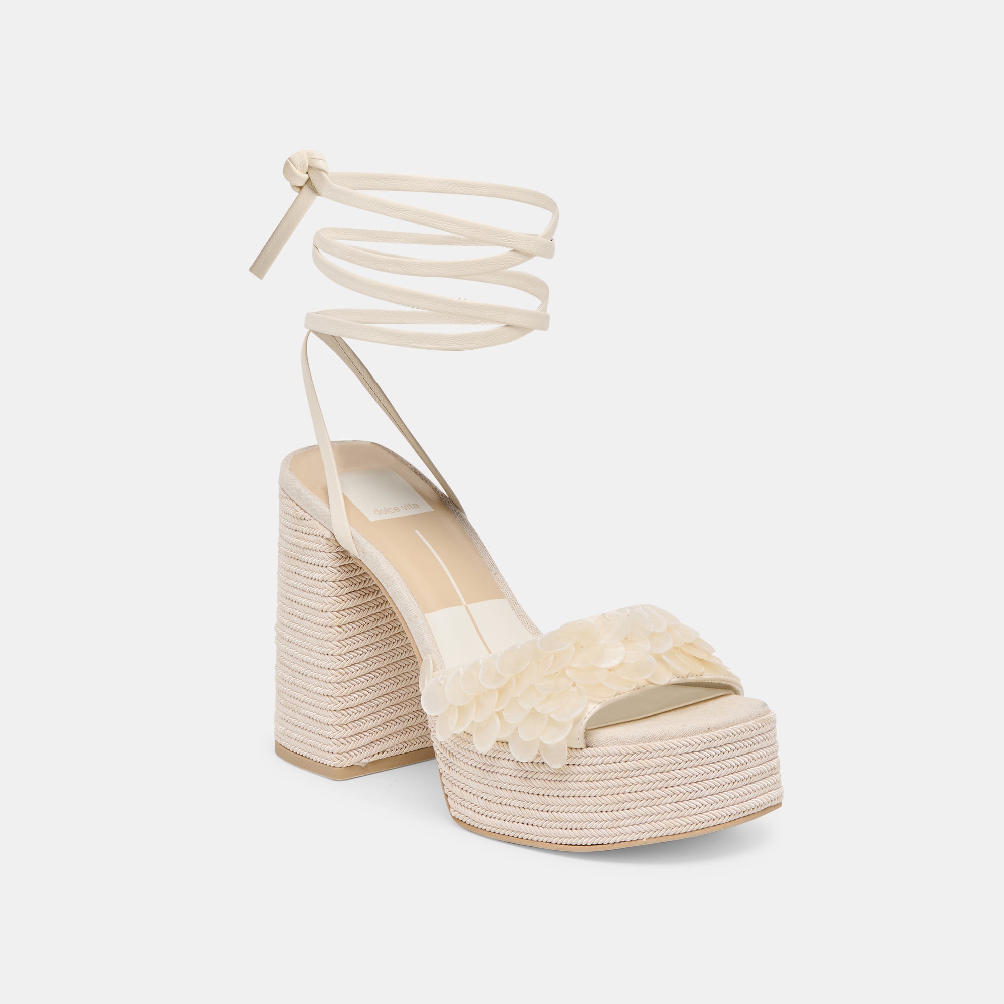 DORTHY CONFETTI HEELS IVORY LEATHER - view 3