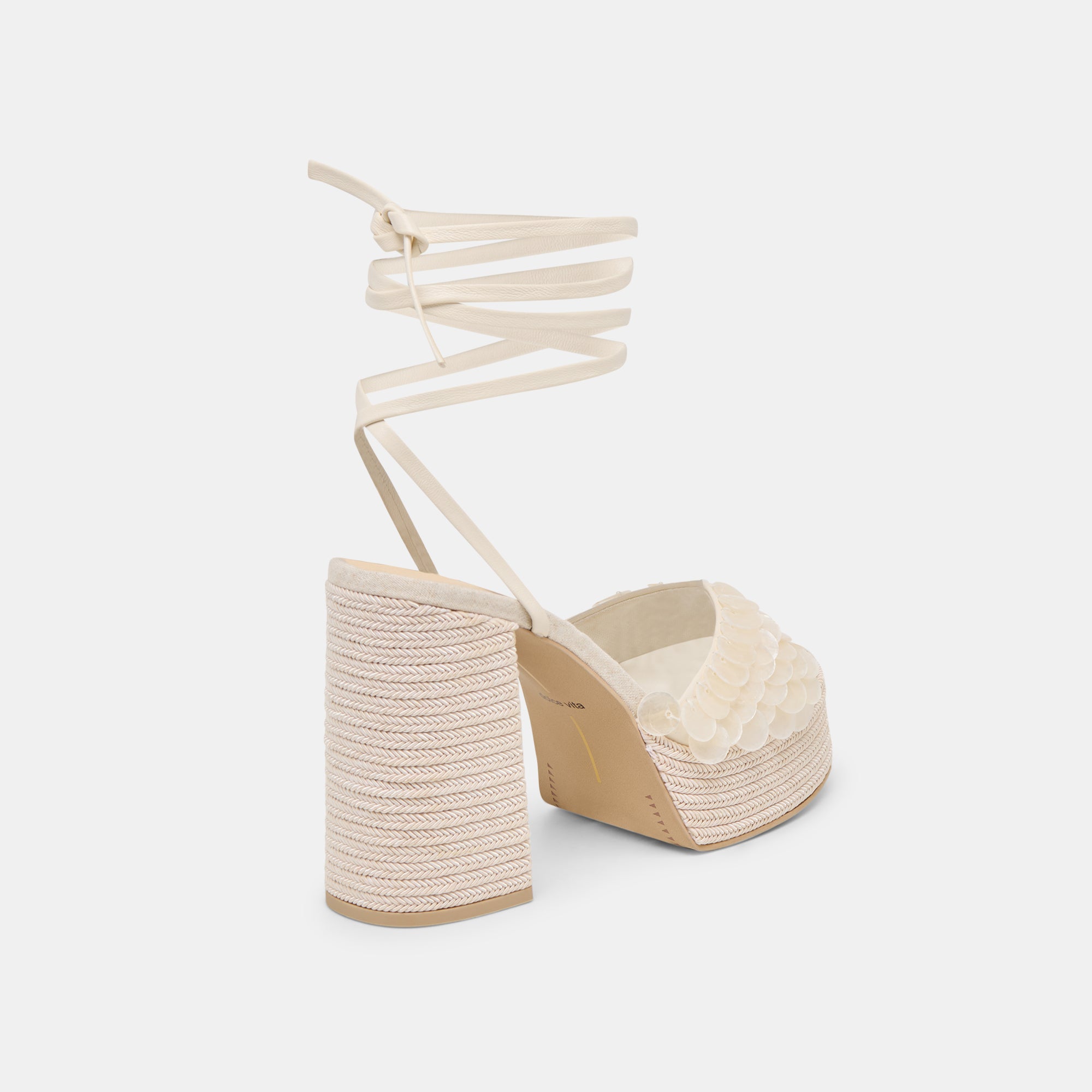 DORTHY CONFETTI HEELS IVORY LEATHER - view 5