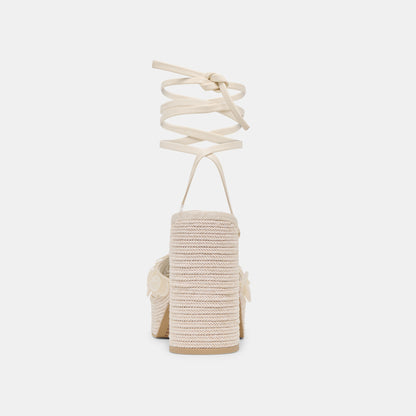 DORTHY CONFETTI HEELS IVORY LEATHER
