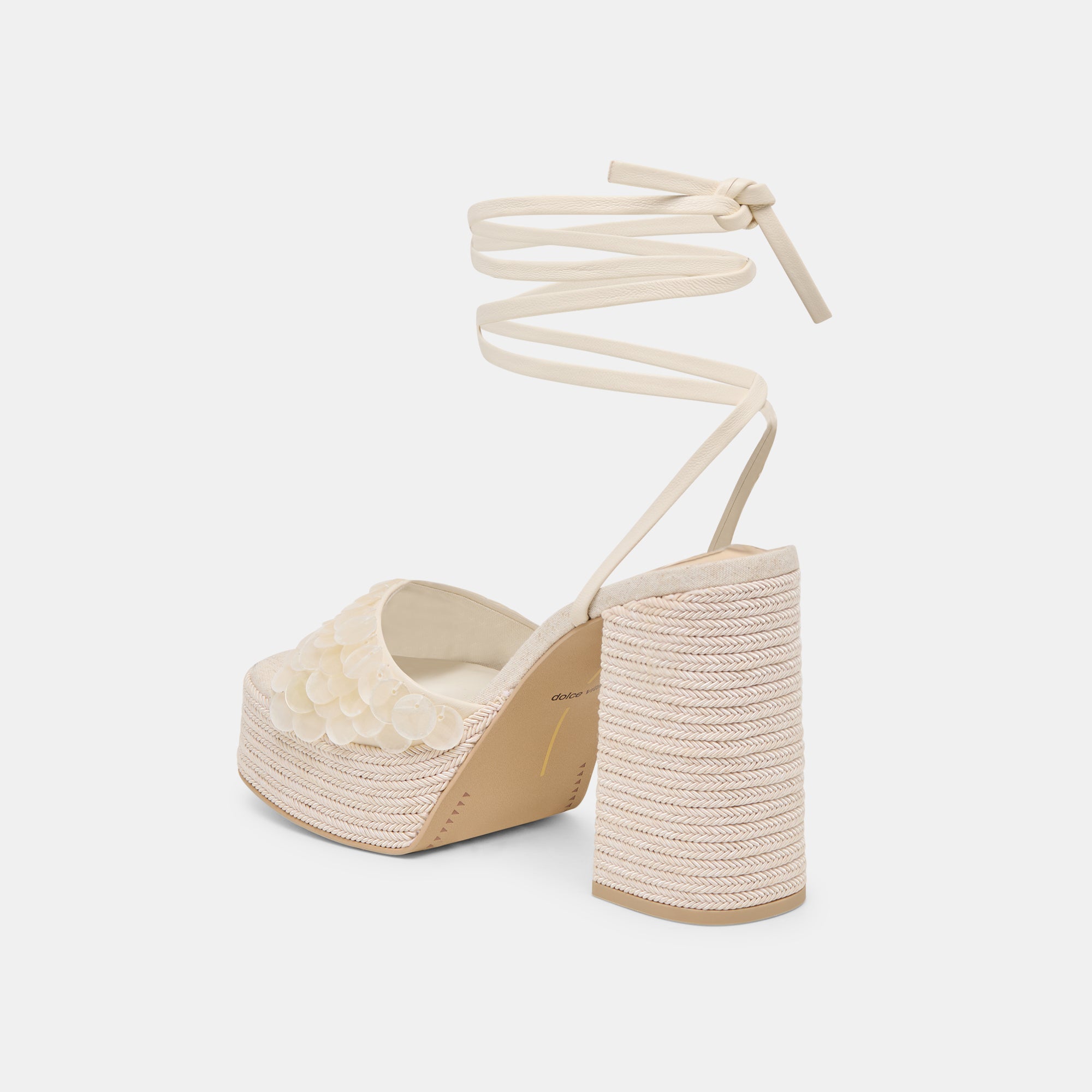 DORTHY CONFETTI HEELS IVORY LEATHER - view 7