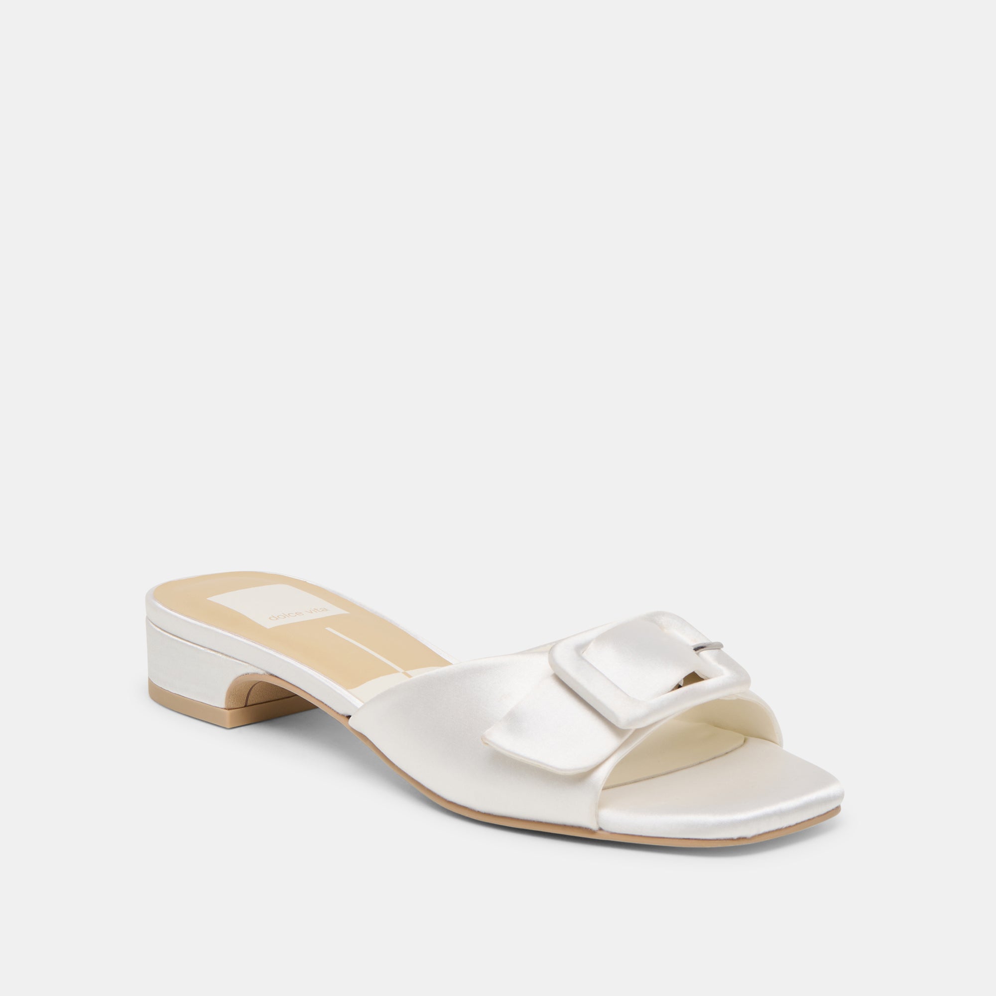 EDINA SANDALS TRUE WHITE SATIN - view 2