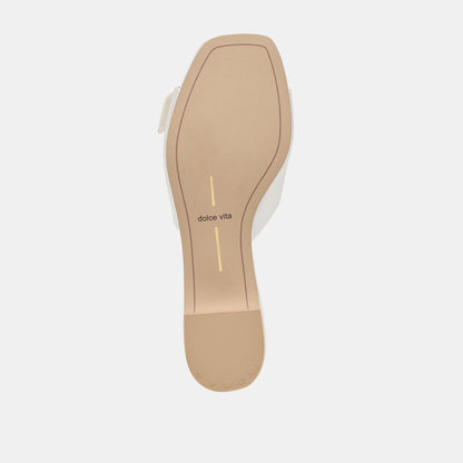 EDINA SANDALS TRUE WHITE SATIN