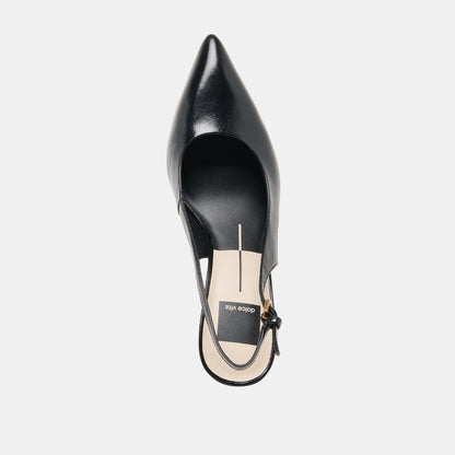 EVELAN WEDGES BLACK LEATHER