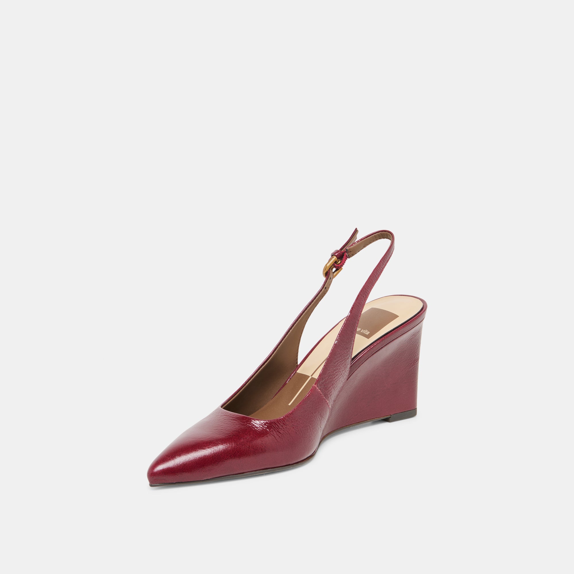 EVELAN WEDGES GARNET LEATHER - view 4