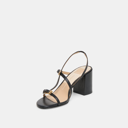 FAYE HEELS BLACK LEATHER