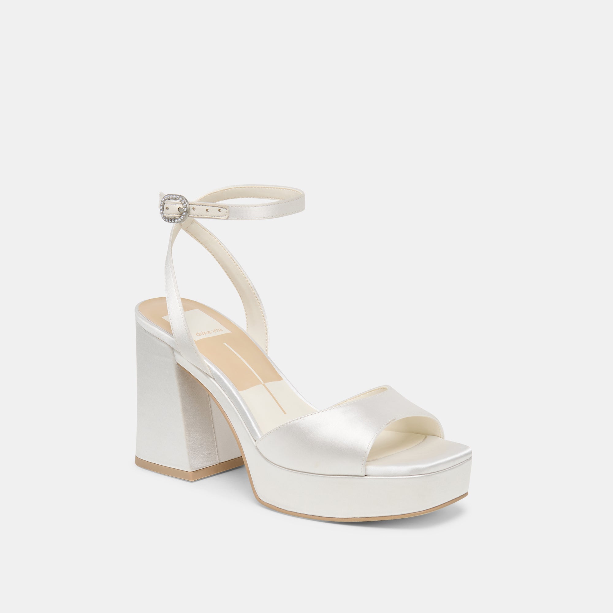FELICA HEELS WHITE SATIN - view 3