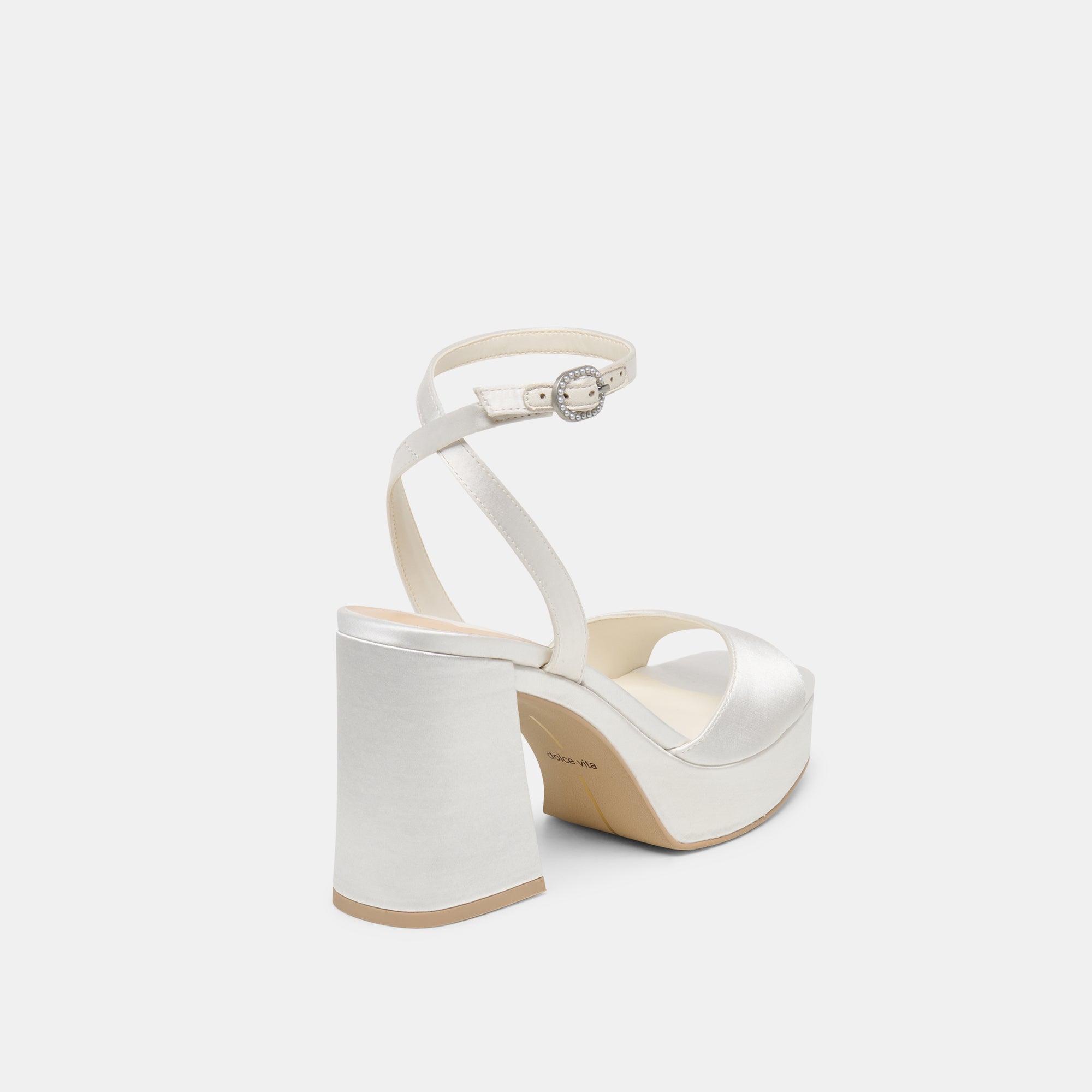 FELICA HEELS WHITE SATIN - view 5