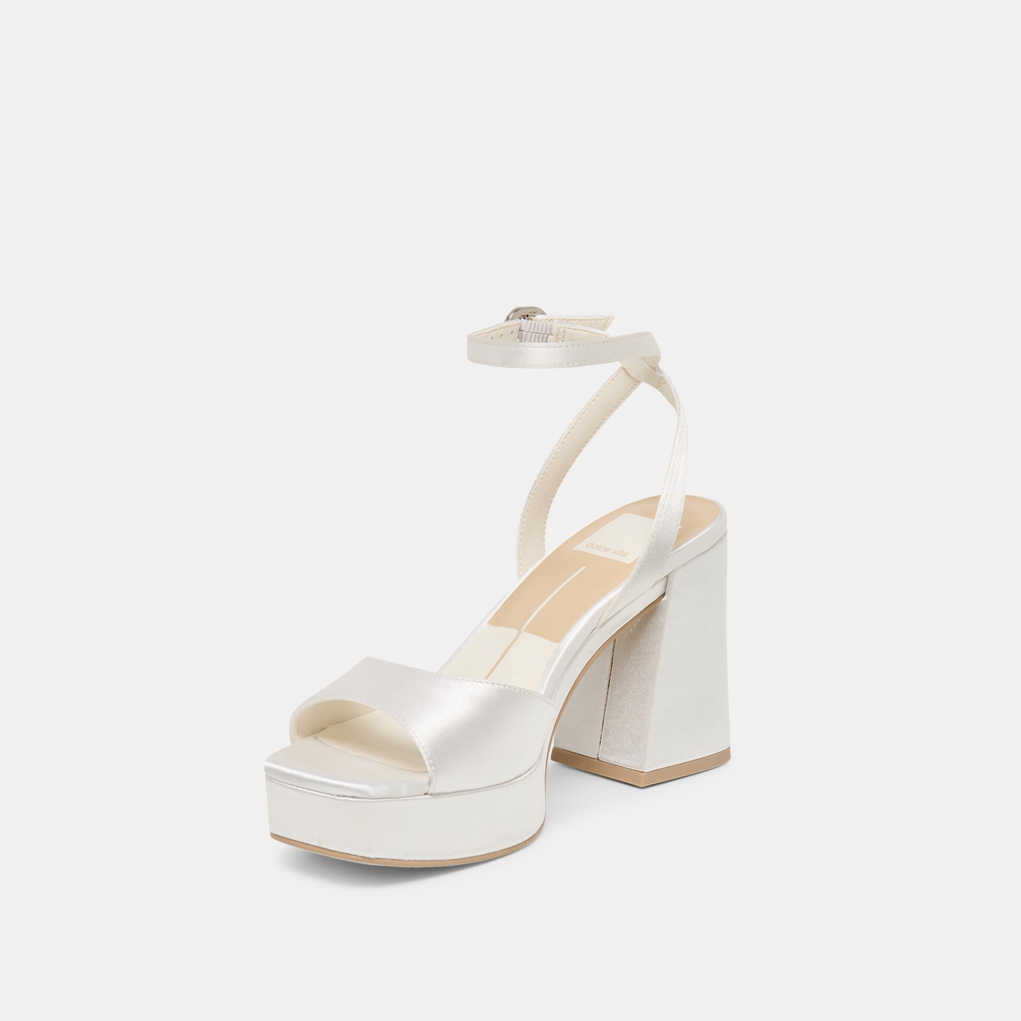 FELICA HEELS WHITE SATIN - view 6