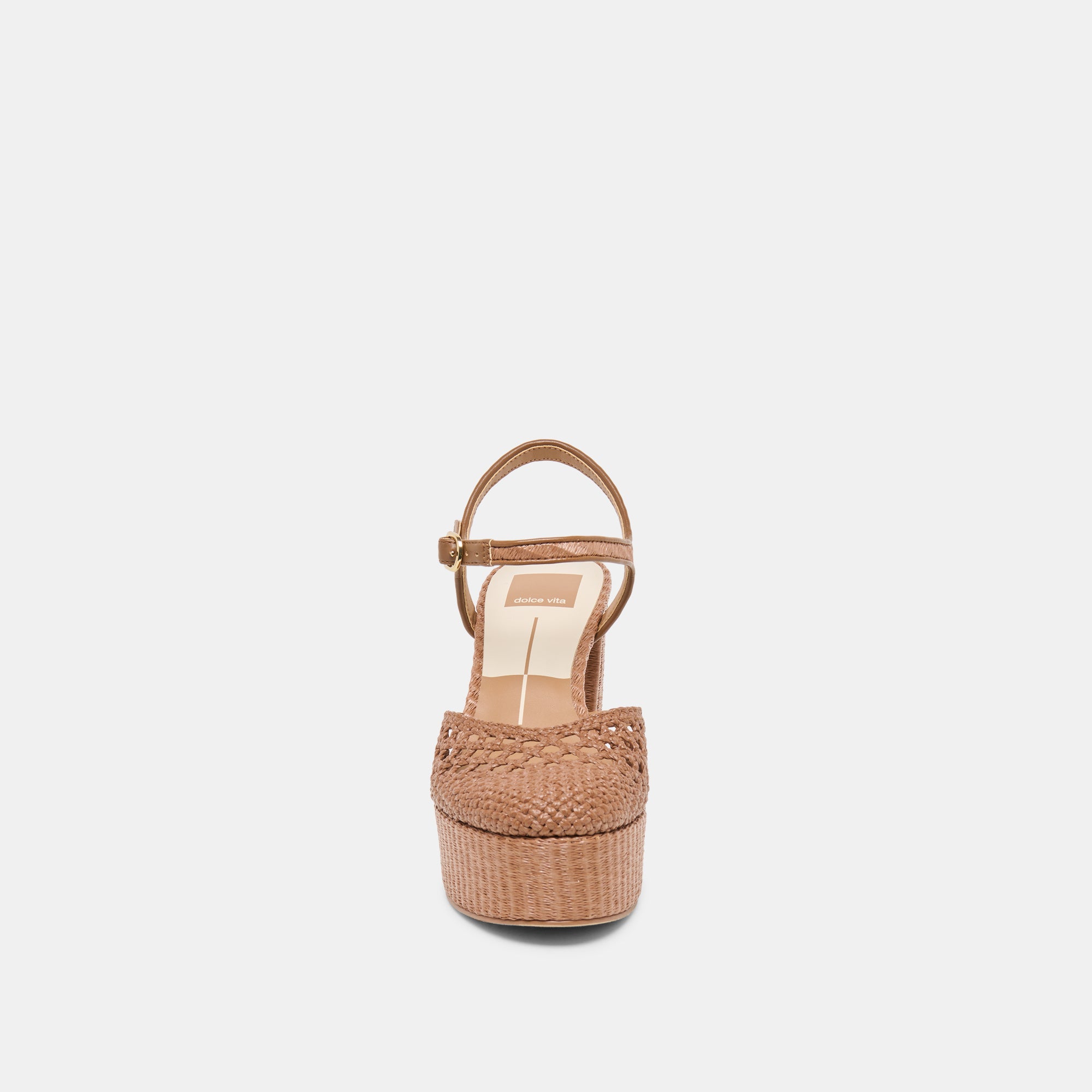 GERO HEELS MID BROWN WOVEN RAFFIA - view 8
