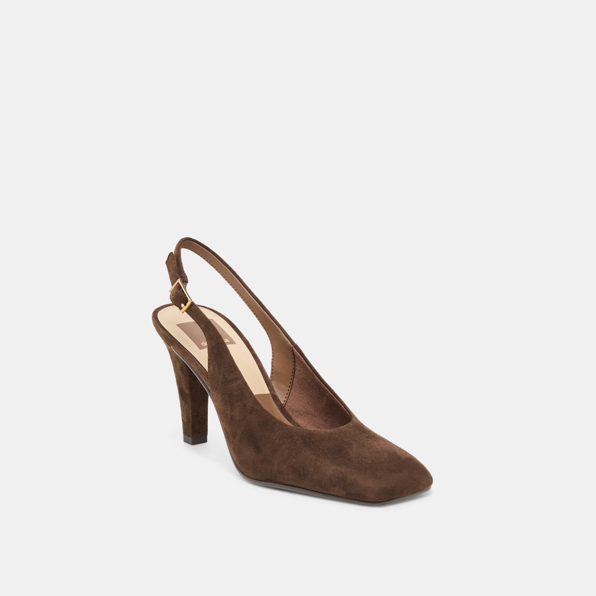 GESSIA HEELS DK BROWN SUEDE - view 2