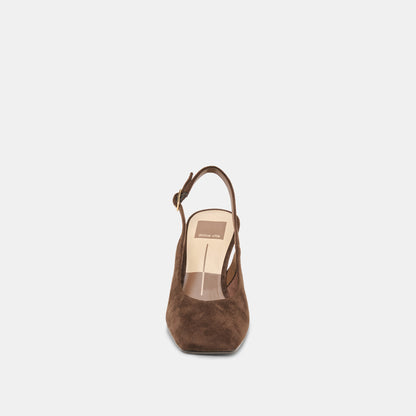 GESSIA HEELS DK BROWN SUEDE