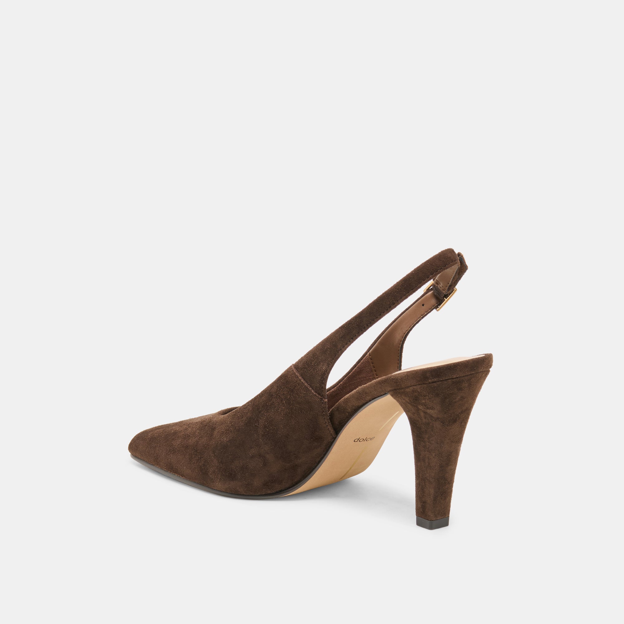 GESSIA HEELS DK BROWN SUEDE - view 5
