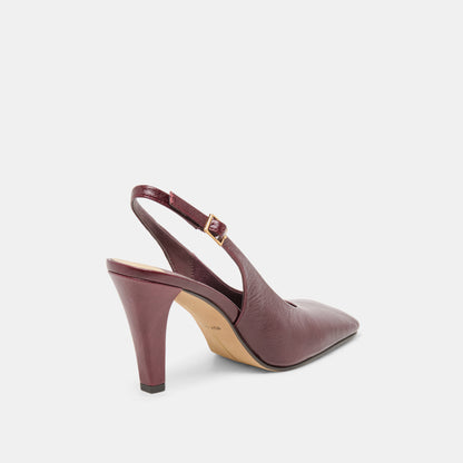 GESSIA HEELS OXBLOOD CRINKLE PATENT