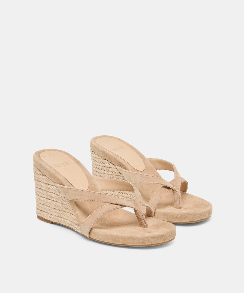 HELAN ESPADRILLE WEDGES CAMEL SUEDE