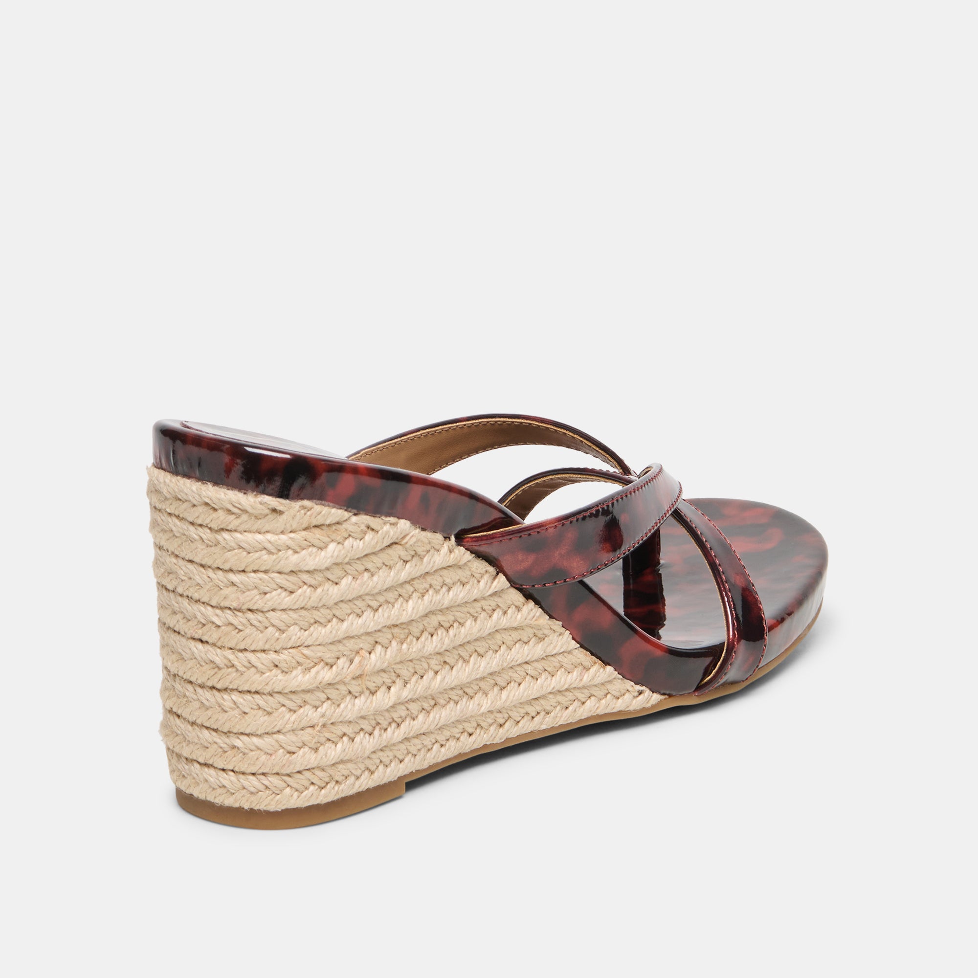 HELAN ESPADRILLE WEDGES TORTOISE PATENT LEATHER - view 3