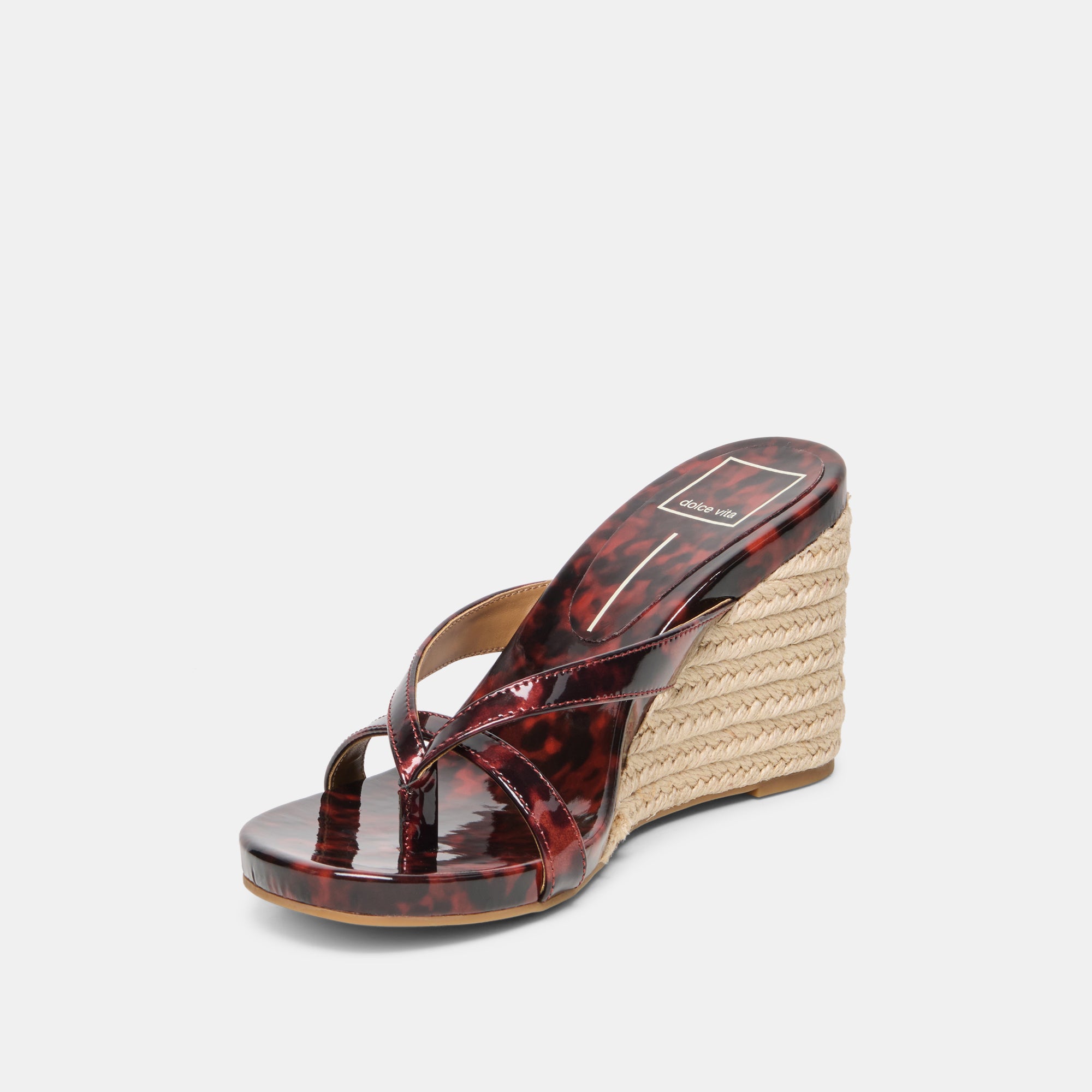 HELAN ESPADRILLE WEDGES TORTOISE PATENT LEATHER - view 4