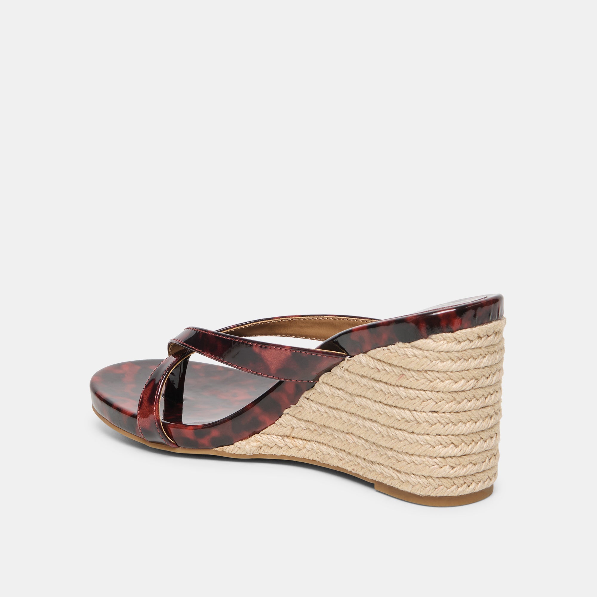 HELAN ESPADRILLE WEDGES TORTOISE PATENT LEATHER - view 5