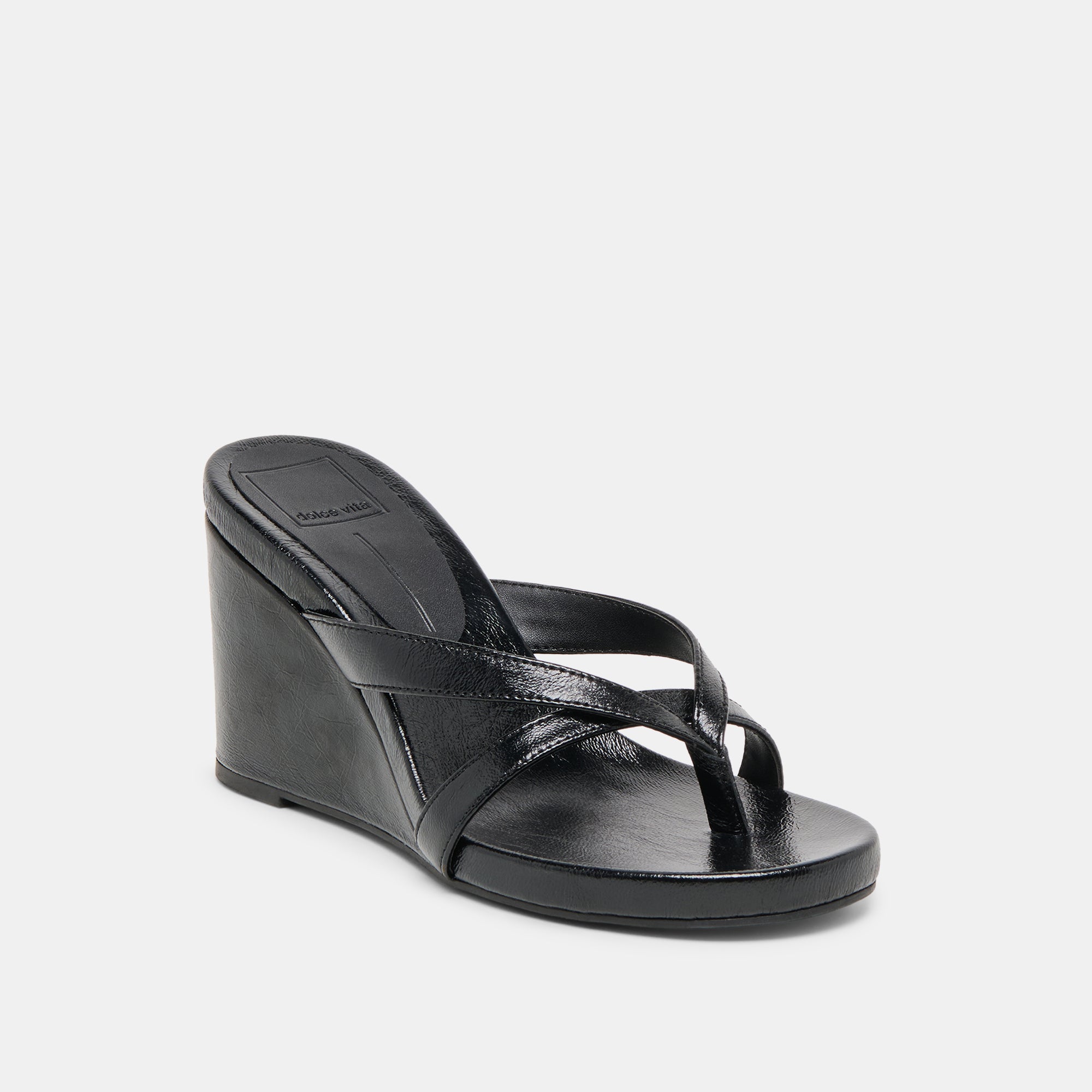HELAN WEDGES BLACK LEATHER - view 3