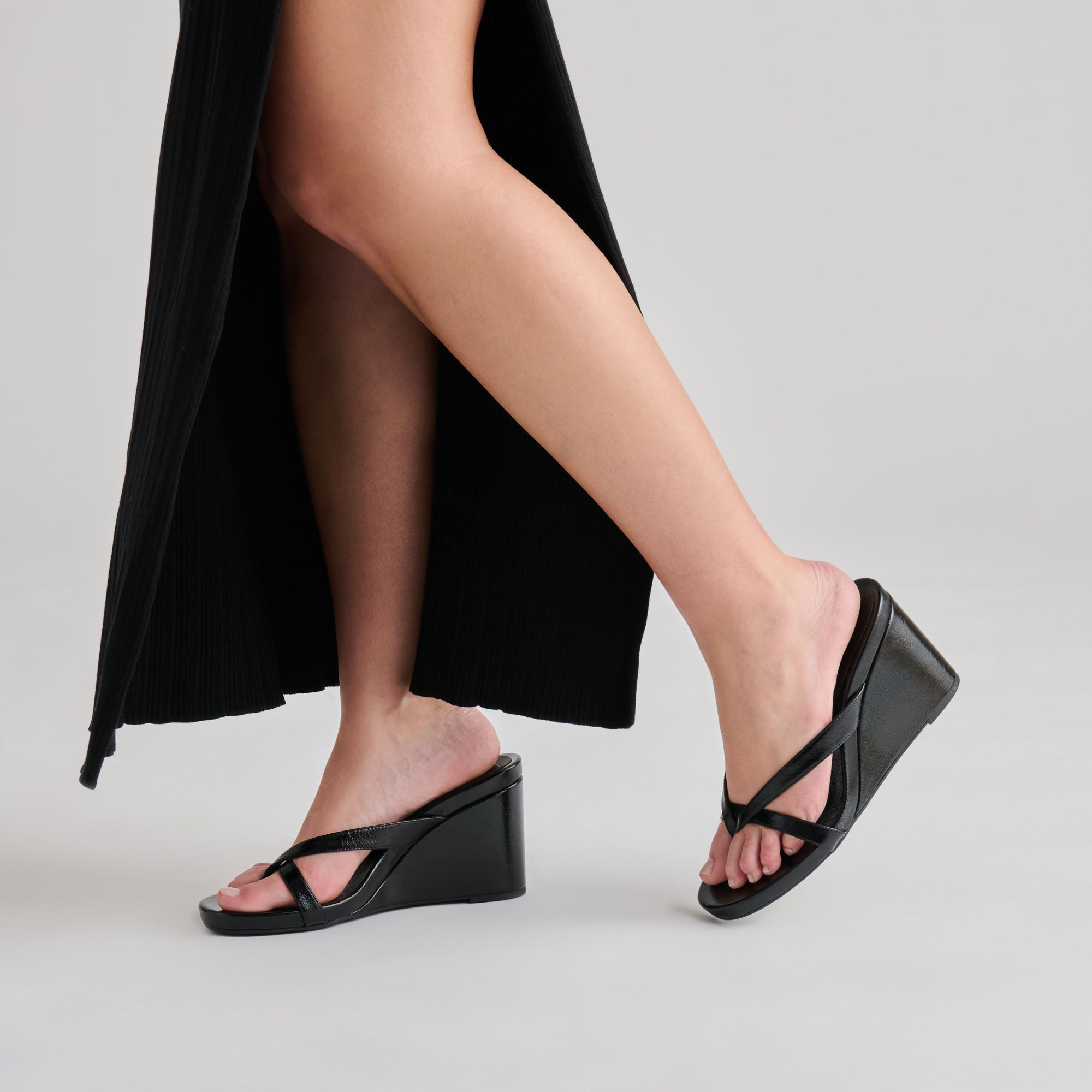 HELAN WEDGES BLACK LEATHER - view 4