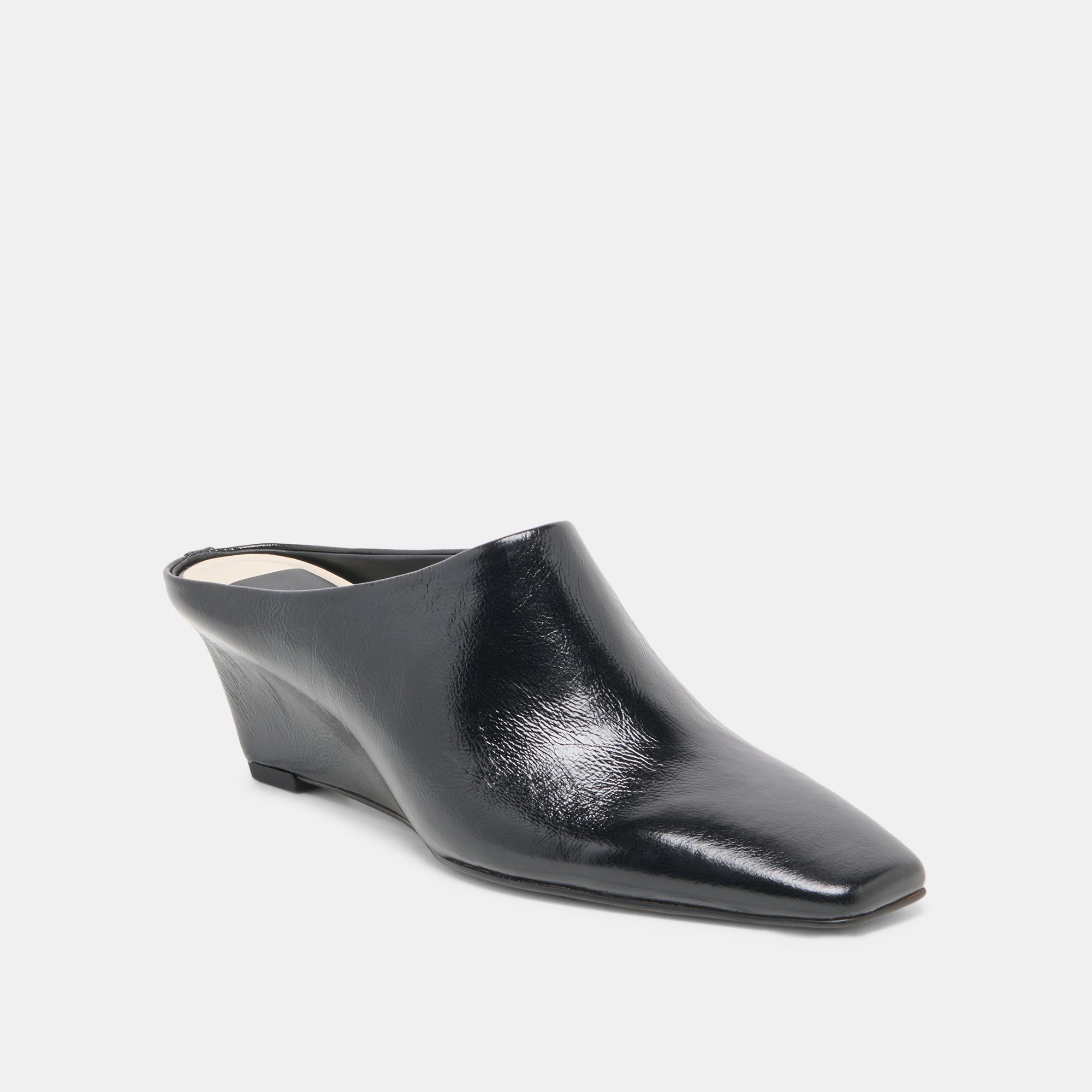 HILAH MULES MIDNIGHT CRINKLE PATENT - view 2