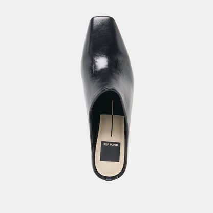 HILAH MULES MIDNIGHT CRINKLE PATENT