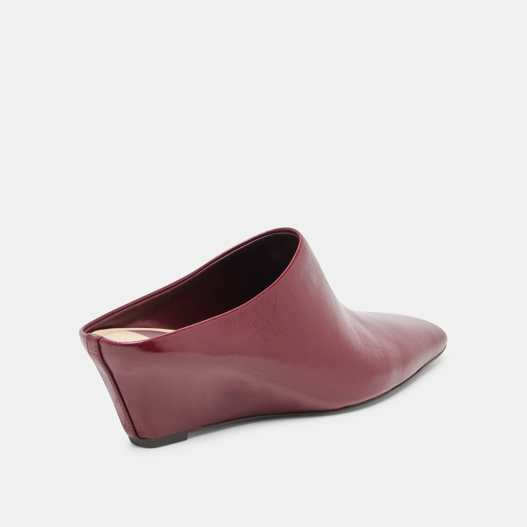 HILAH MULES OXBLOOD CRINKLE PATENT - view 3