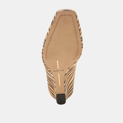 HILAH MULES TIGER CALF HAIR