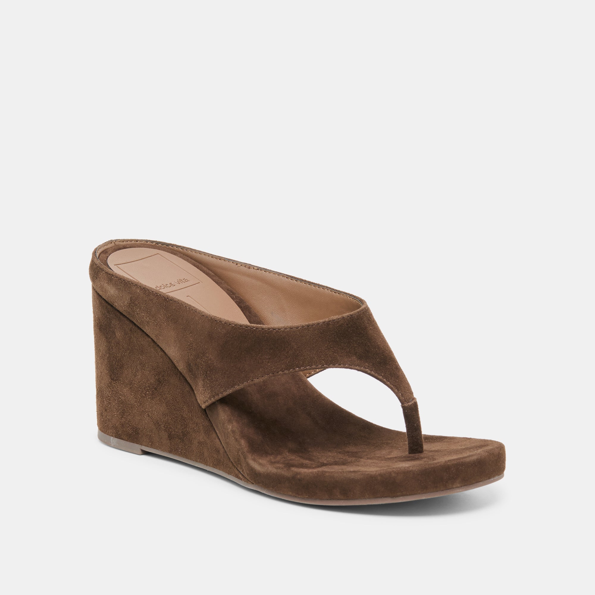 HINNA WEDGES DK BROWN SUEDE - view 2