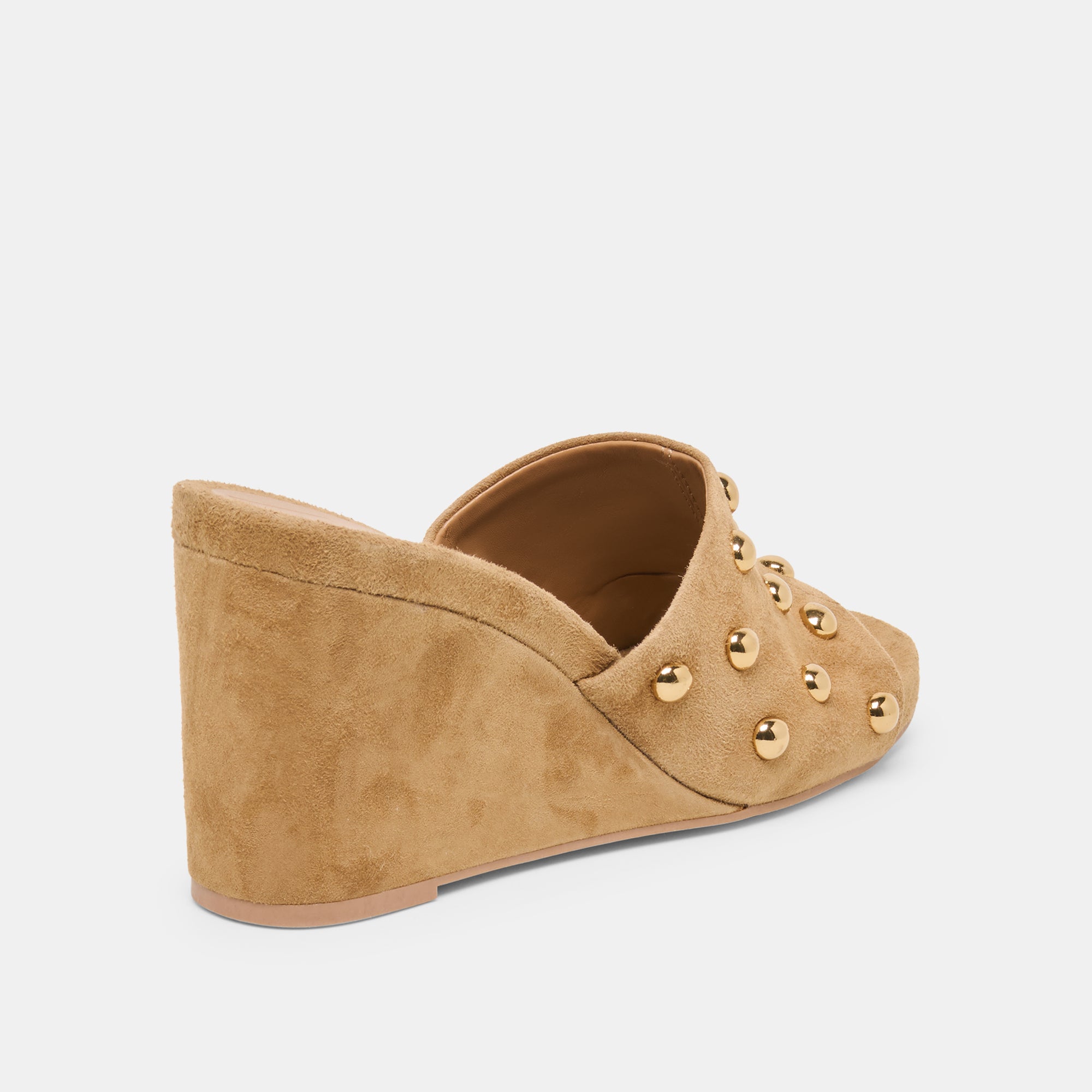 HOLTA STUD WEDGES LT BROWN SUEDE - view 3