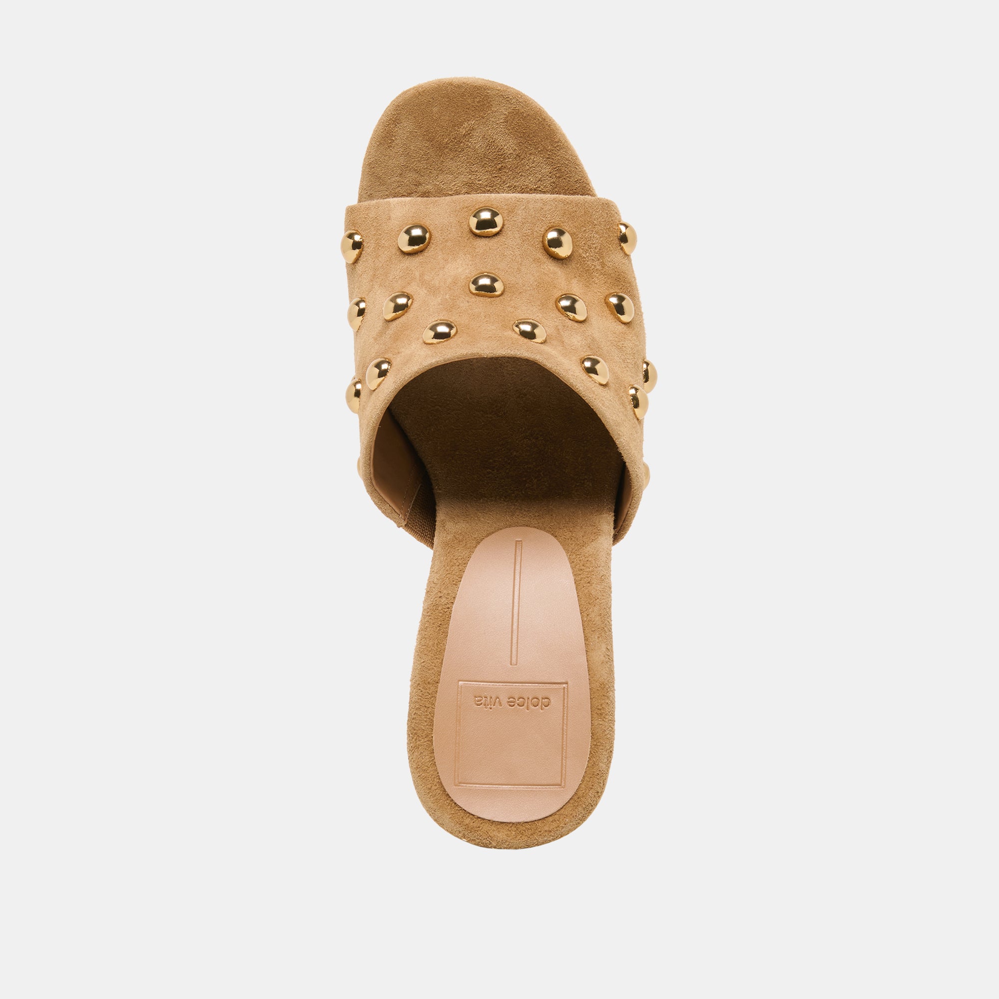 HOLTA STUD WEDGES LT BROWN SUEDE - view 8