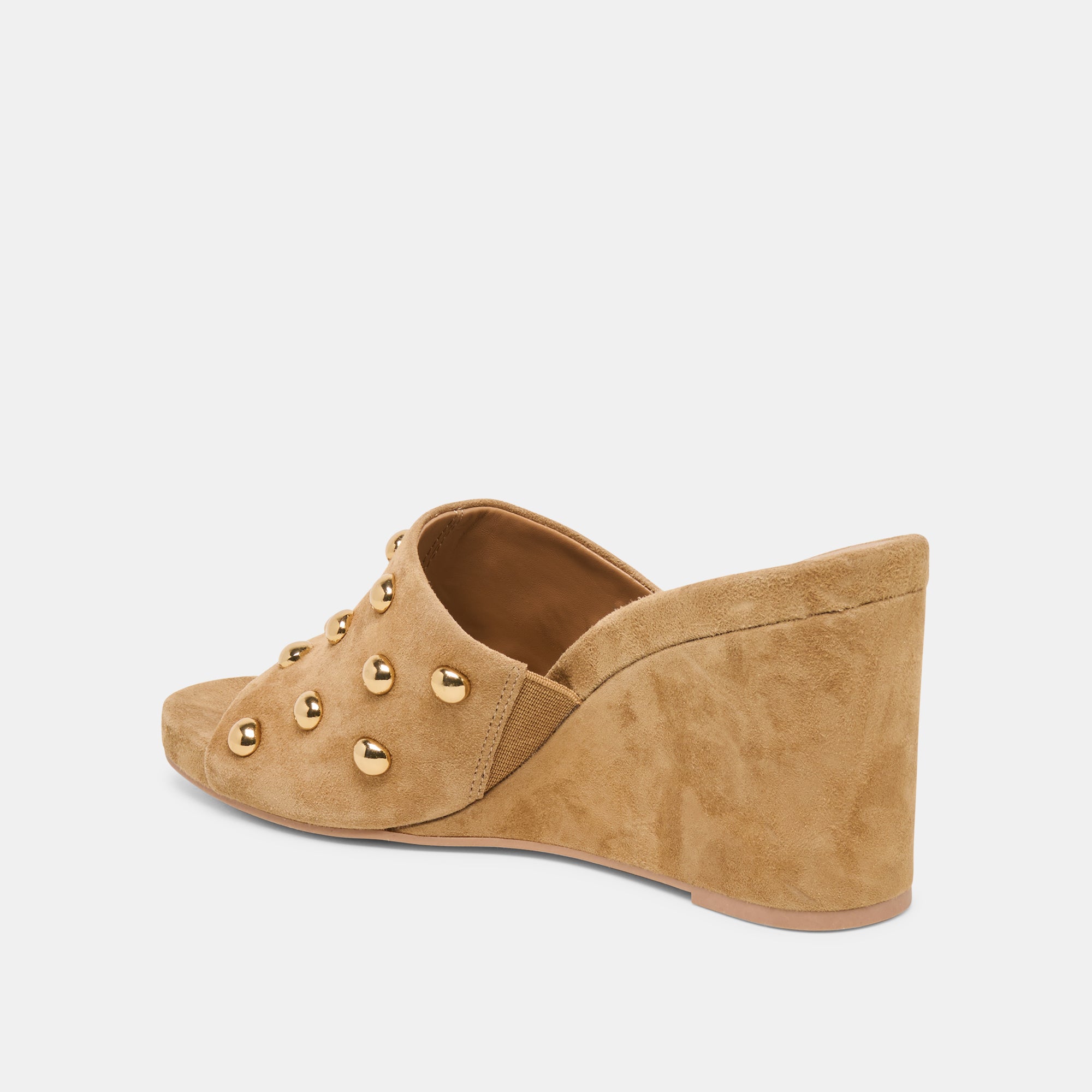 HOLTA STUD WEDGES LT BROWN SUEDE - view 5
