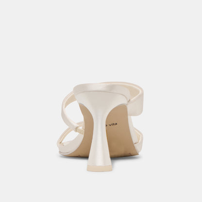 ICELYN HEELS IVORY SATIN