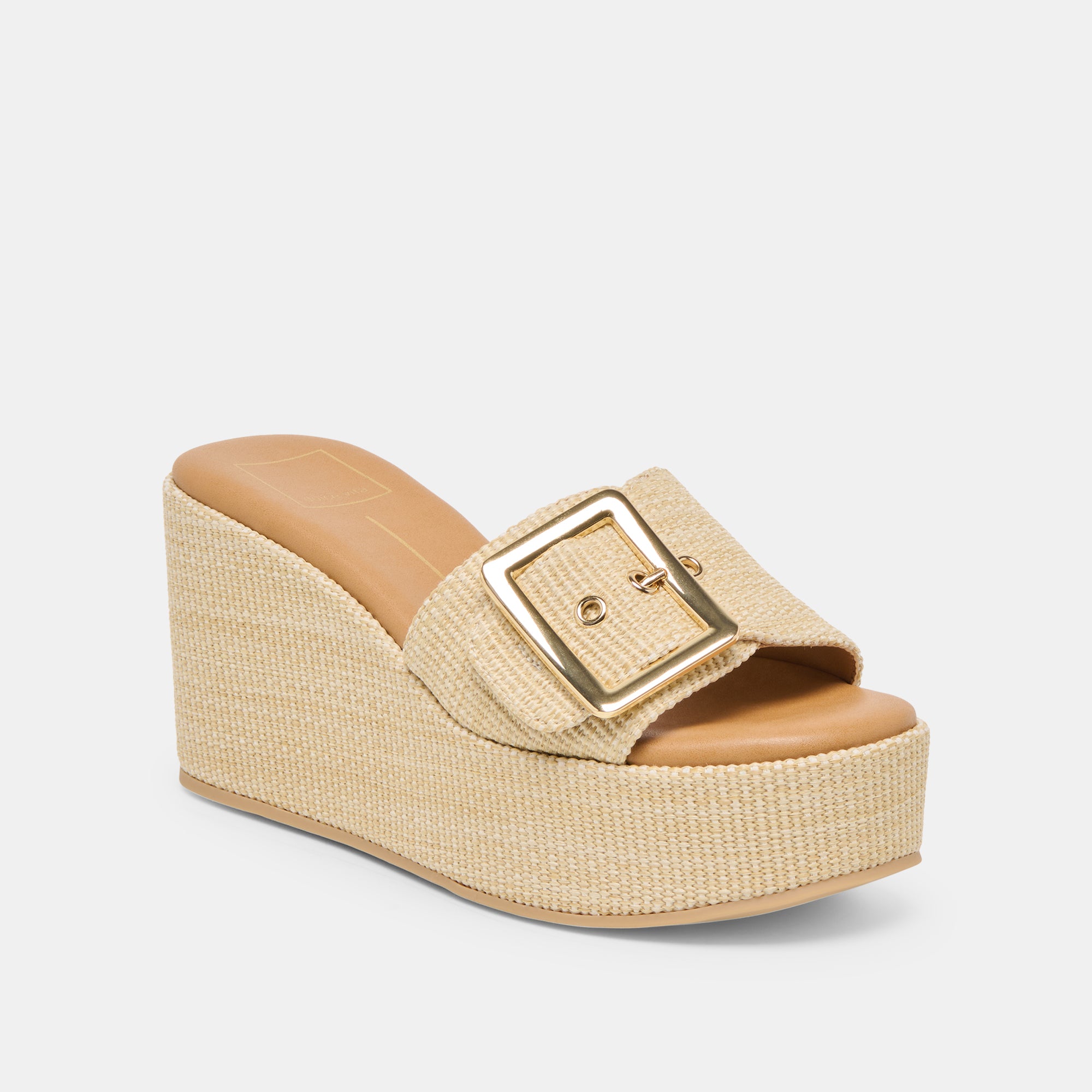 JILIAN WIDE WEDGES LT NATURAL RAFFIA - view 2
