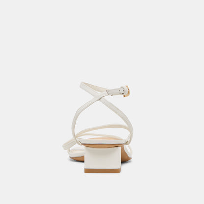 KARLOS WIDE SANDALS TRUE WHITE LEATHER