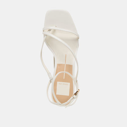 KARLOS WIDE SANDALS TRUE WHITE LEATHER