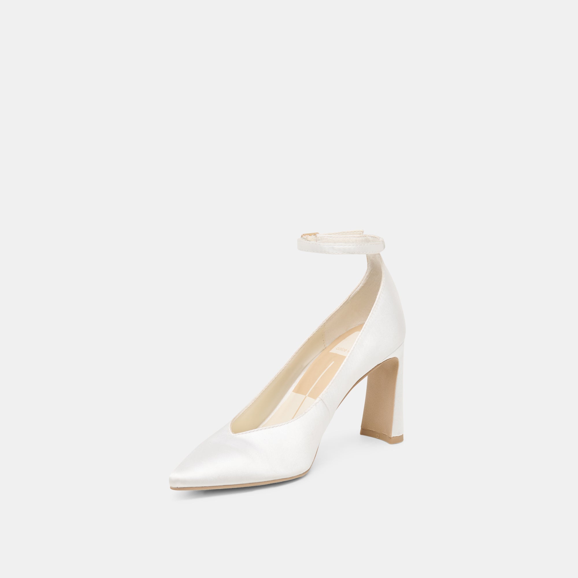 KARSIN SATIN HEELS TRUE WHITE SATIN - view 4