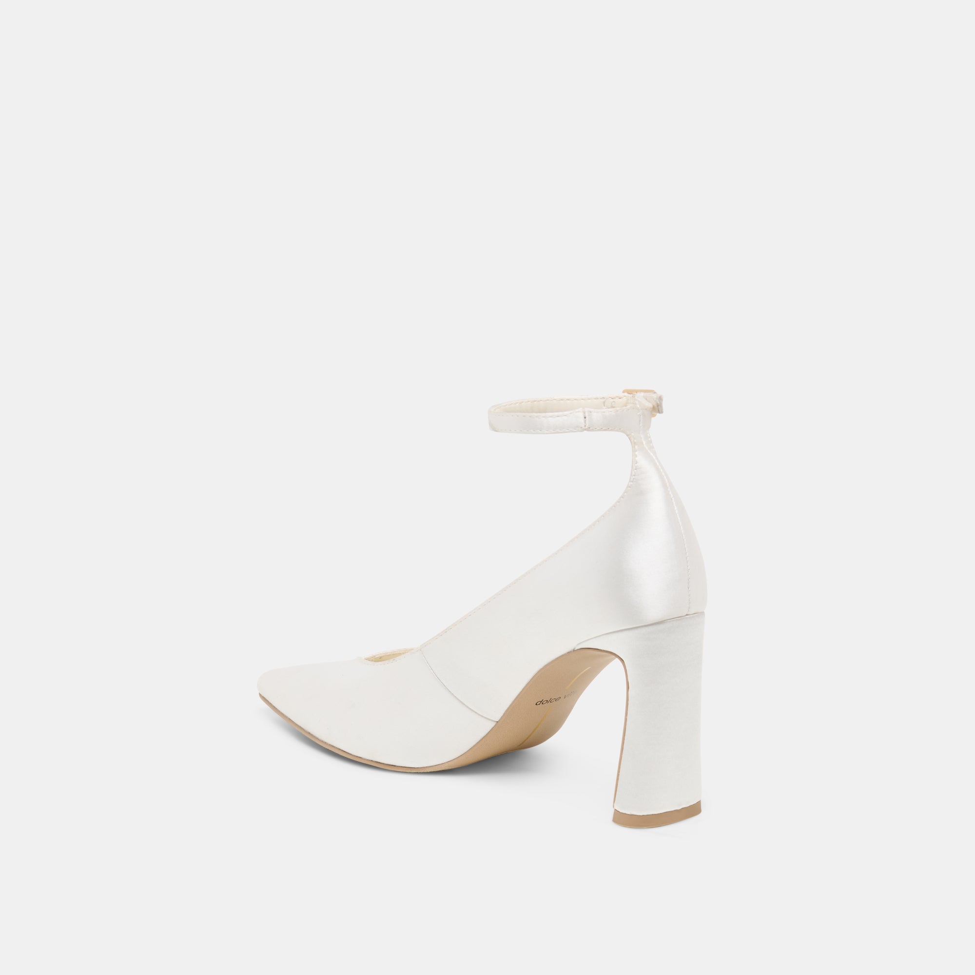 KARSIN SATIN HEELS TRUE WHITE SATIN - view 5