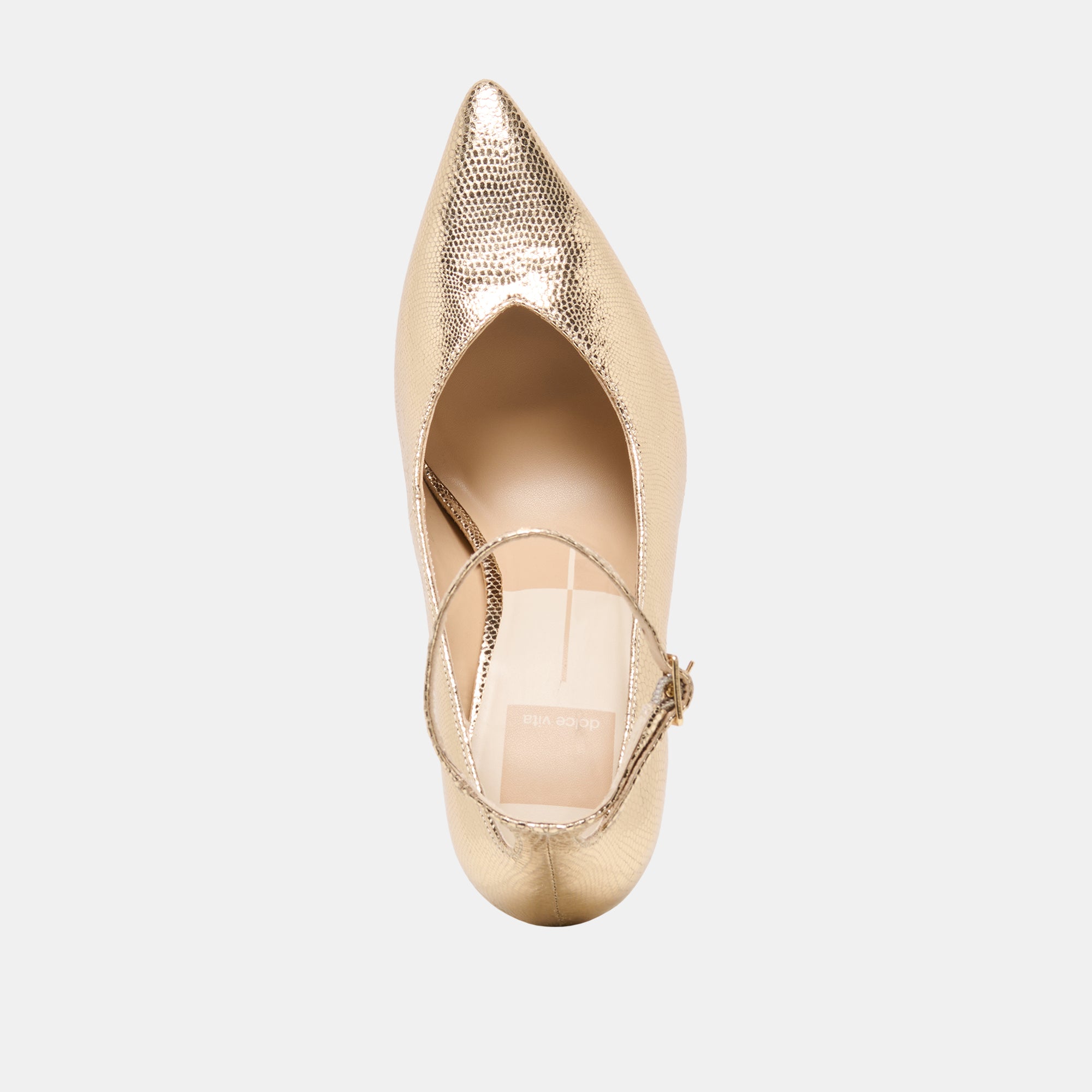 KARSIN HEELS GOLD EMBOSSED LEATHER - view 8