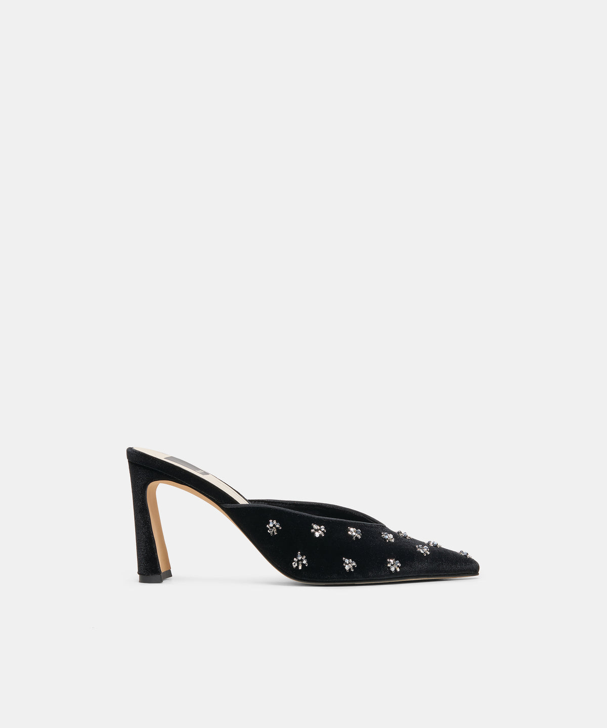 KENTIN VELVET Nero Velvet Closed-Toe Muled Heelds | Dolce Vita