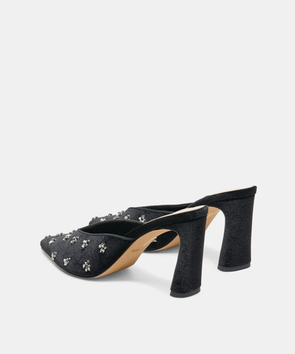 KENTIN VELVET HEELS NERO VELVET
