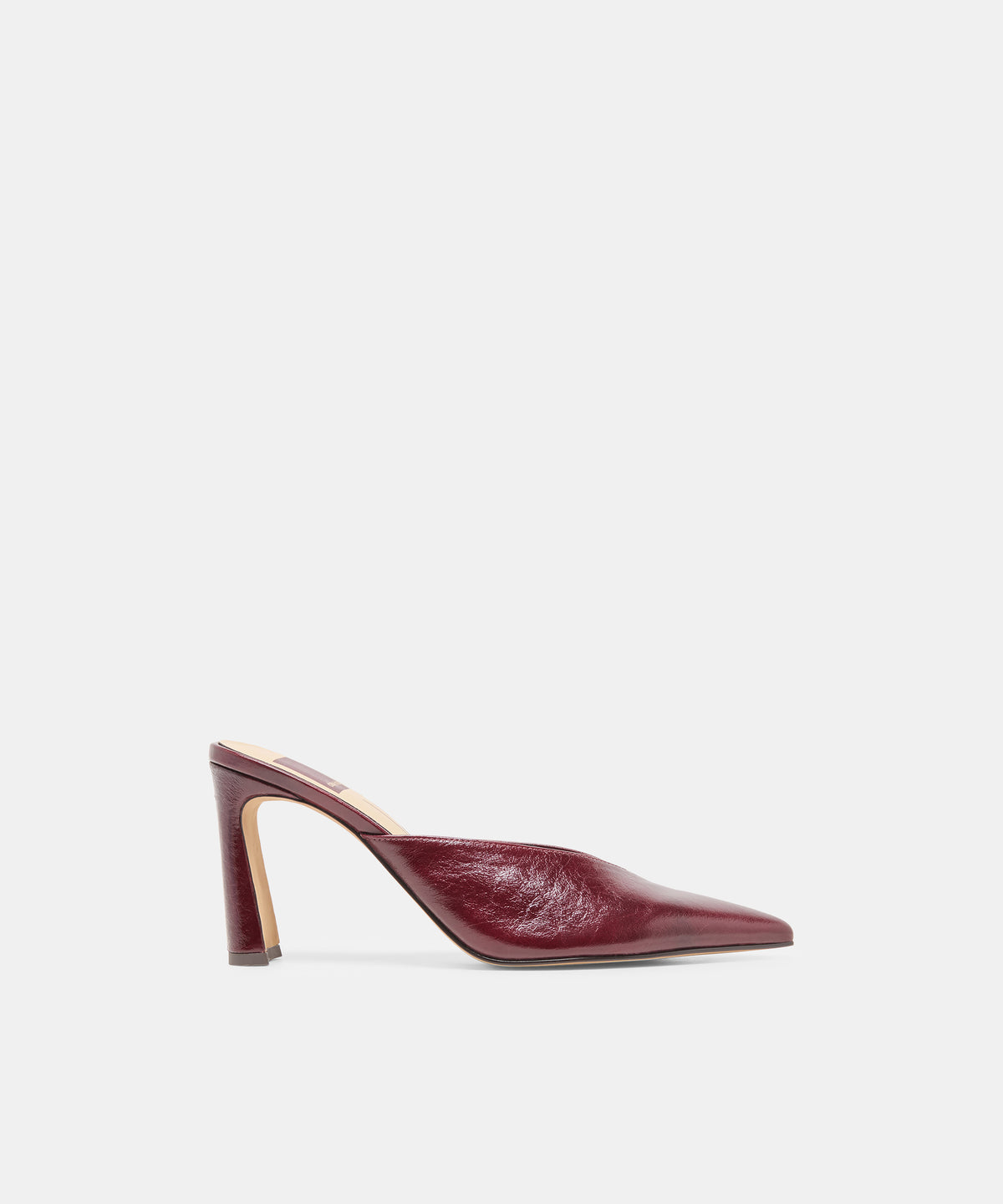 KENTIN Cranberry Leather Closed-Toe Heels | Dolce Vita