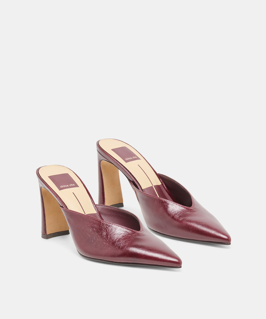 KENTIN HEELS CRANBERRY LEATHER