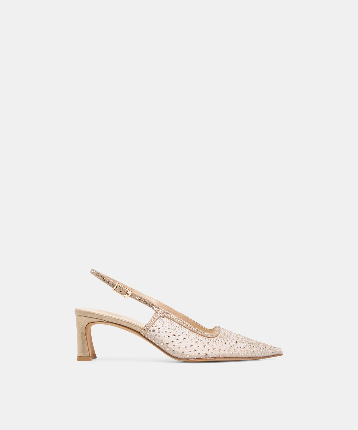 KOKO CRYSTAL Gold Mesh Slingback Heels | Dolce Vita