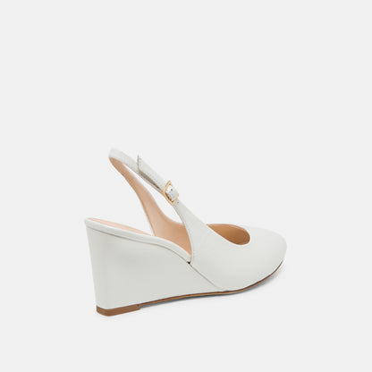 KOLA WEDGES WHITE LEATHER